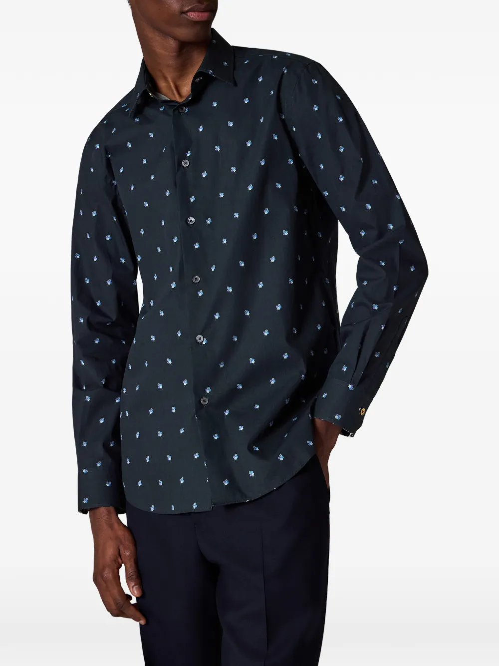 Paul Smith Ditsy Flower overhemd Blauw