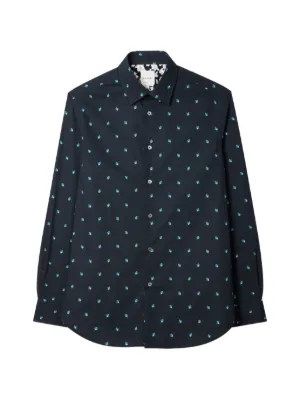 PS Paul Smith Sunbleached Snaps Poplin Shirt | Blue | FARFETCH CA