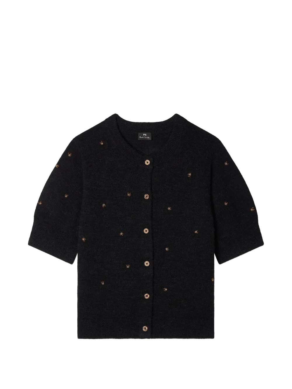 PS Paul Smith Cardigan con ricamo - Nero