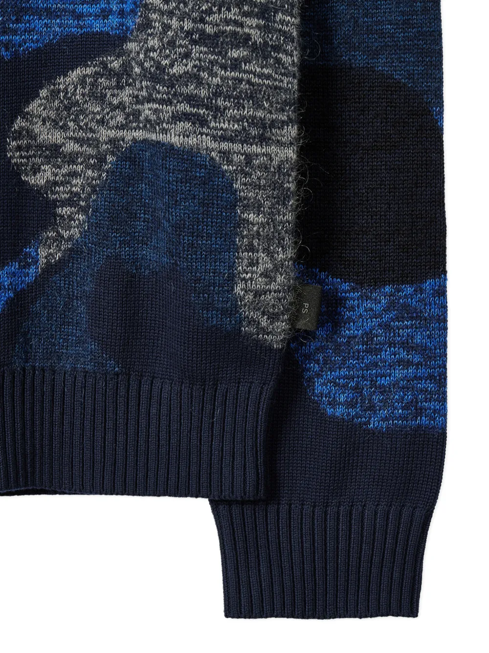 PS Paul Smith Trui met ronde hals en camouflageprint Blauw