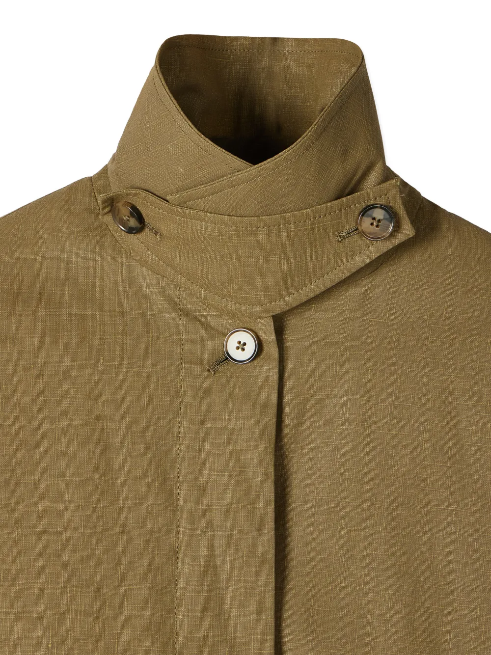 Paul Smith Linen Jacket with Contrast Cuffs in Brown, view 5