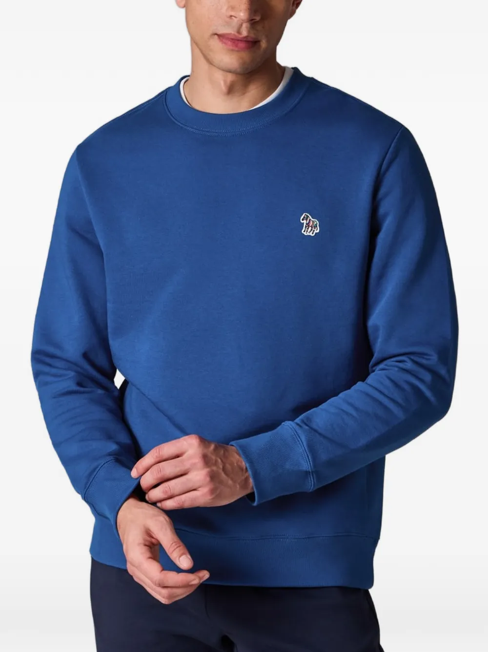 PS Paul Smith Sweater met logo en ronde hals Blauw