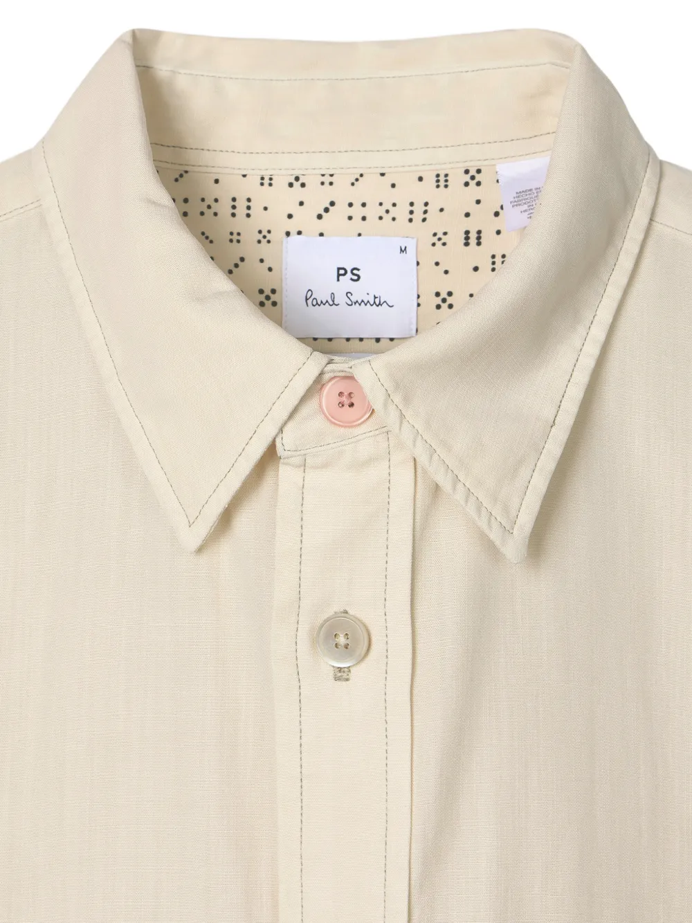 PS Paul Smith Lyocell overhemd met opgestikte zak Beige