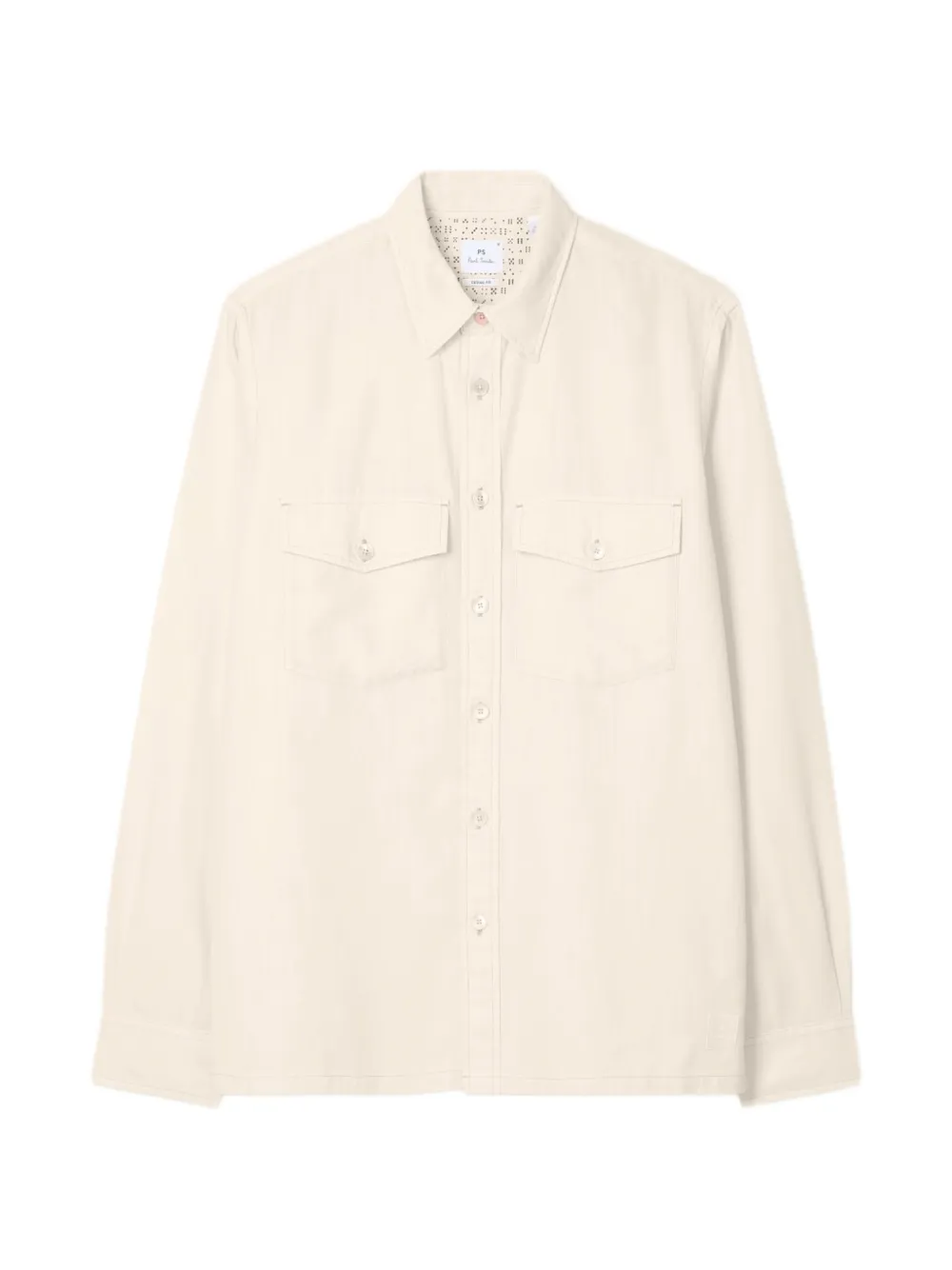 PS Paul Smith Lyocell overhemd met opgestikte zak Beige