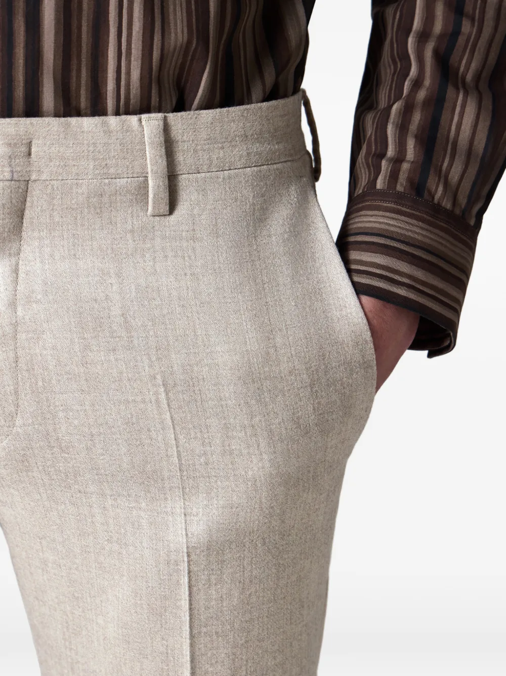 Paul Smith Broek met cuffs Beige