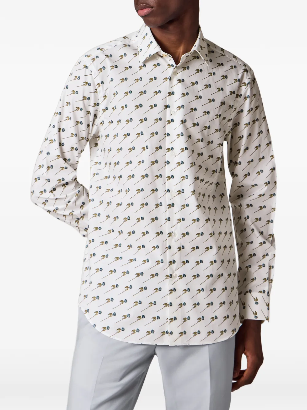 Paul Smith Overhemd met bloemenprint Wit