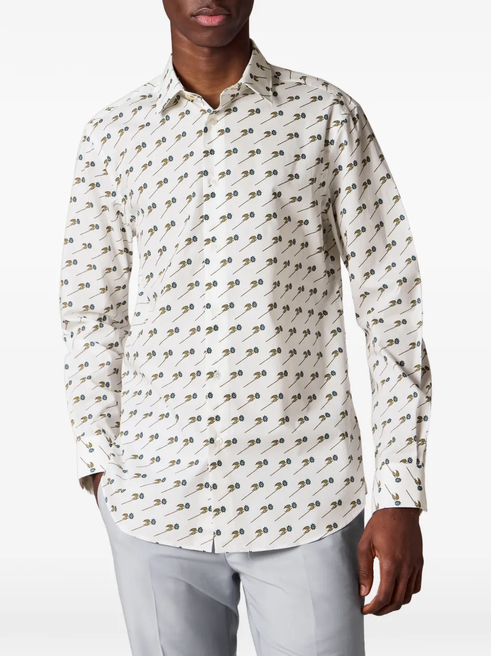 Paul Smith Overhemd met bloemenprint Wit
