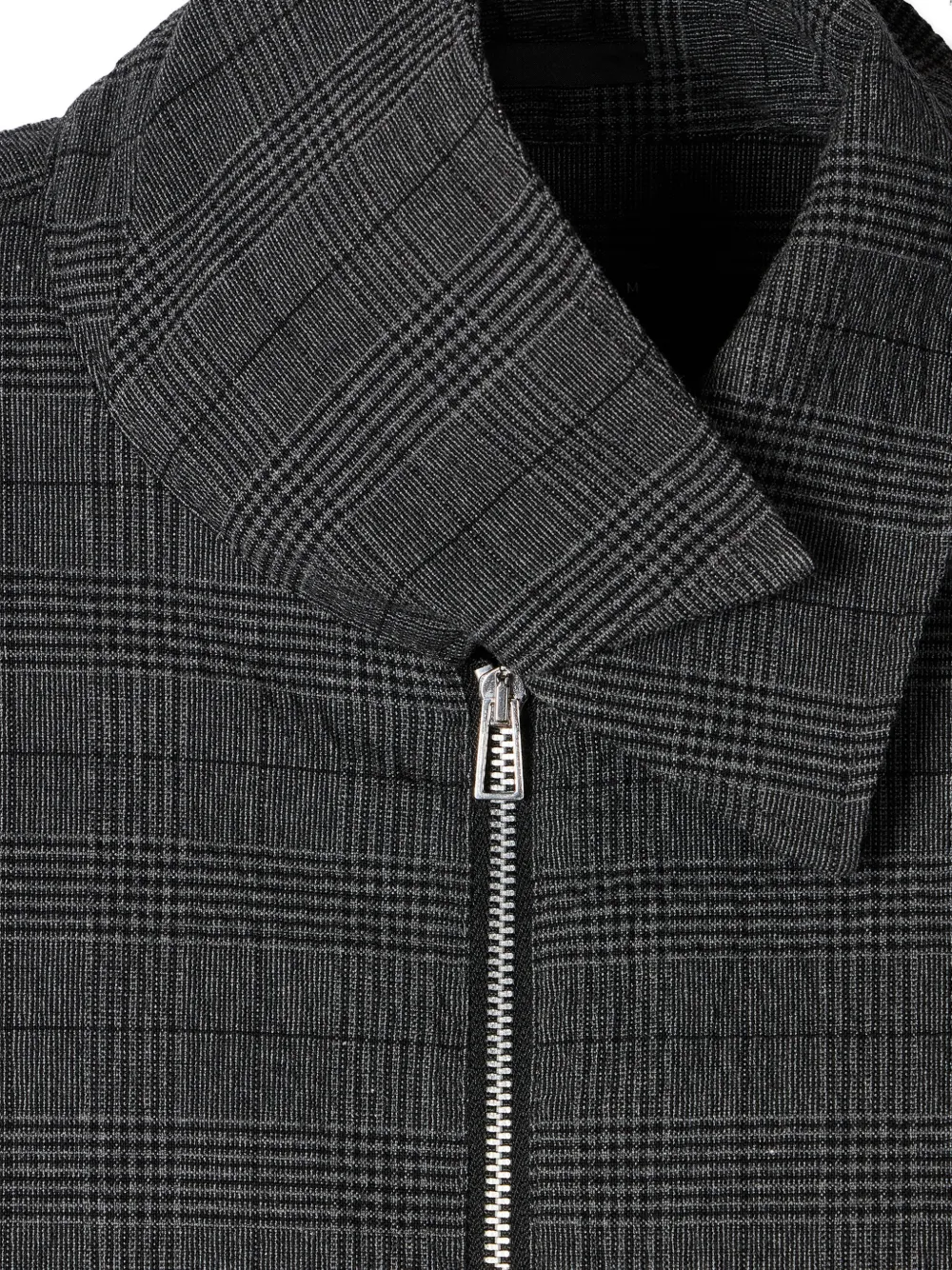 Check-Pattern Zip Shirt Jacket