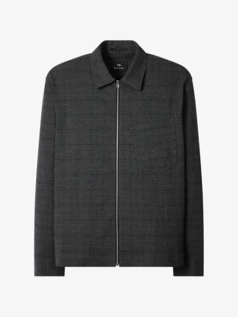 PS Paul Smith sobrecamisa con cuadros estampados y cierre