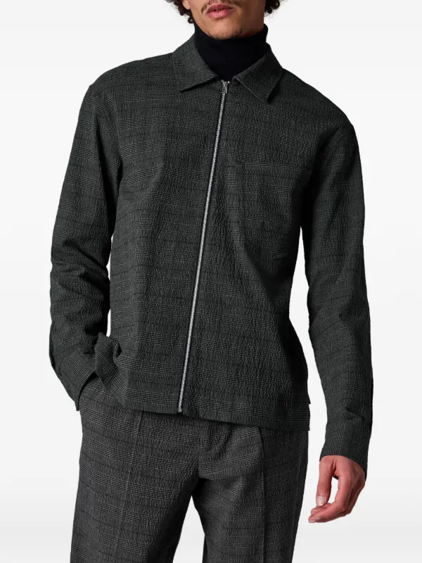 PS Paul Smith check-pattern Zip Shirt Jacket | Grey | FARFETCH ZA