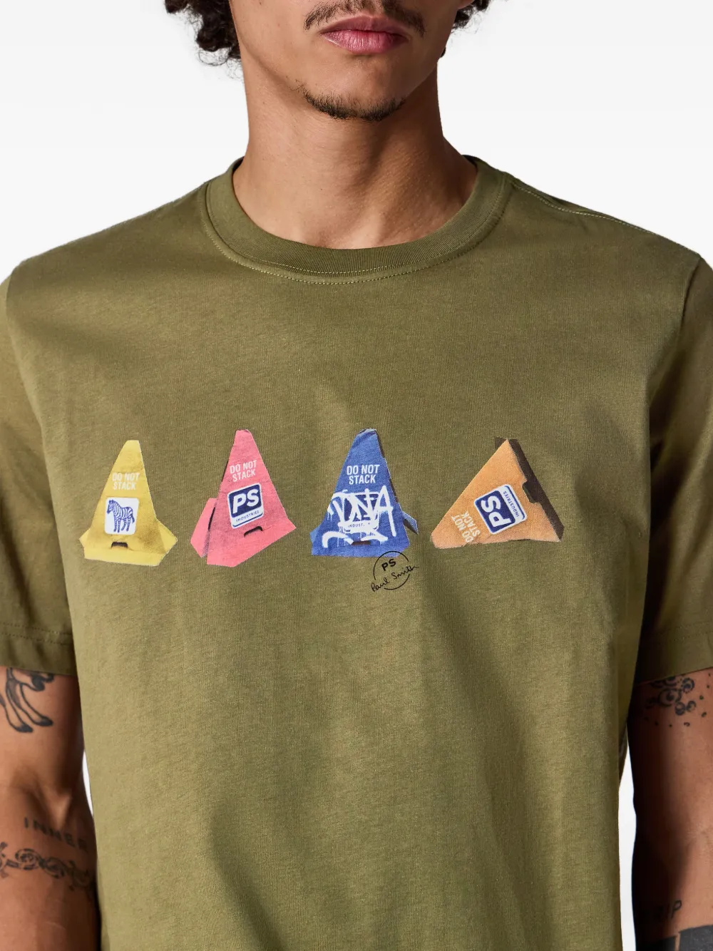 PS Paul Smith T-shirt met grafische print Groen
