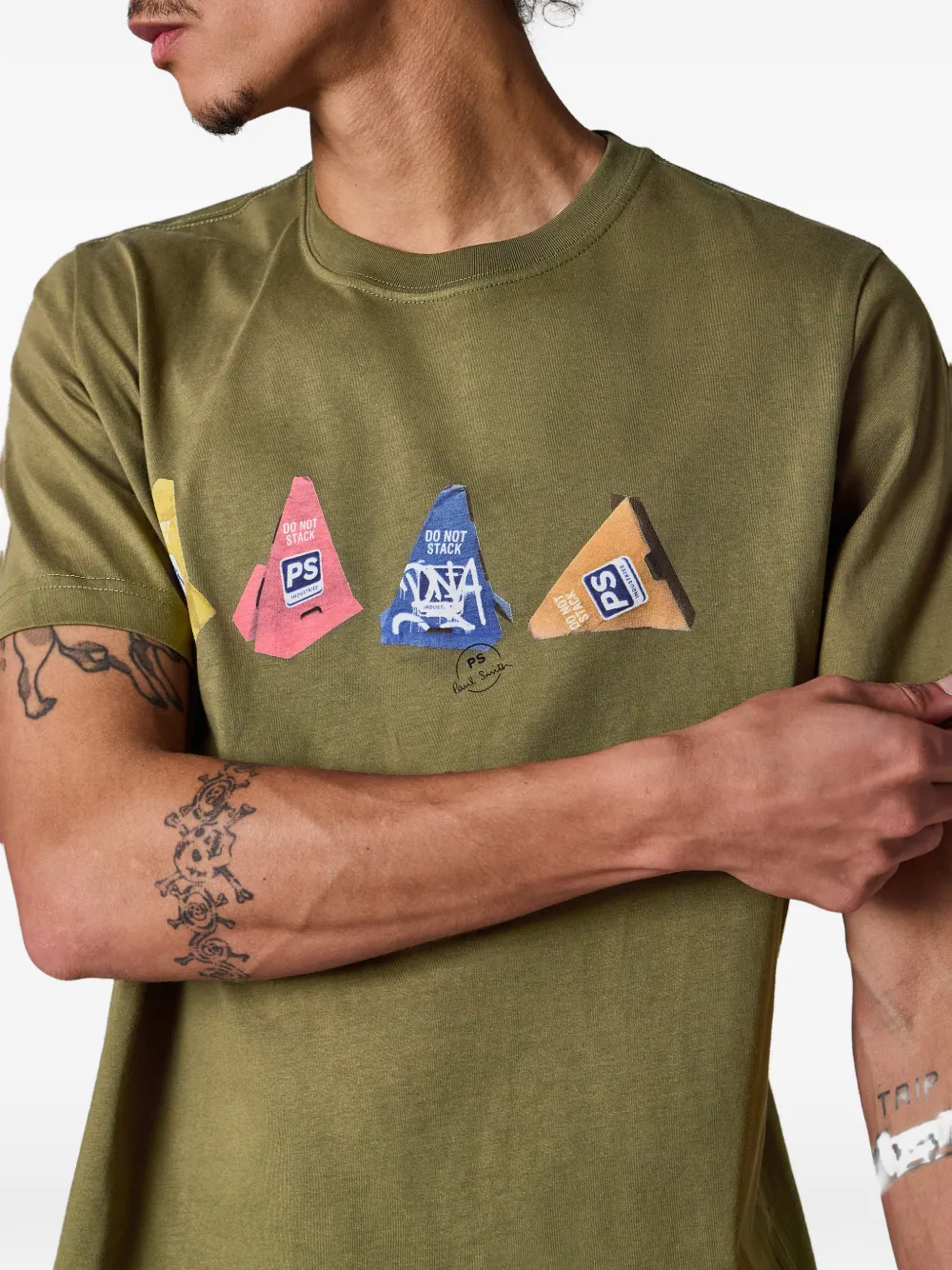 PS Paul Smith T-shirt met grafische print Groen