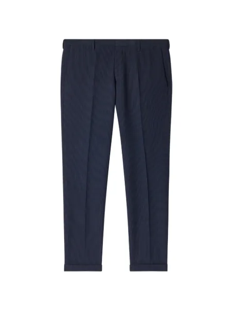 Paul Smith slim-fit cotton-blend seersucker stripe trousers