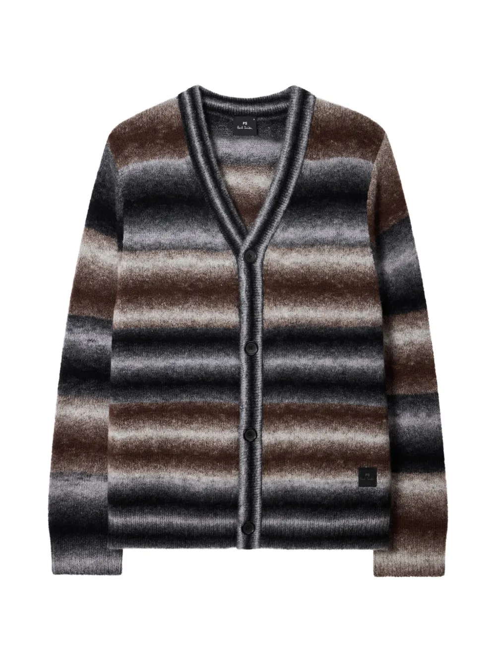 PS Paul Smith striped V-neck cardigan - Schwarz