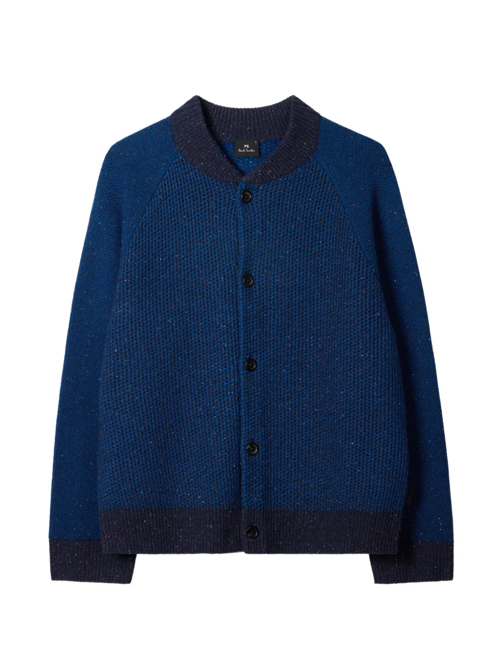 PS Paul Smith buttoned textured cardigan - Blu