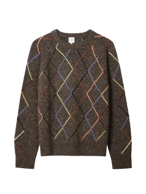Paul Smith suéter tejido con motivo de rombos en intarsia