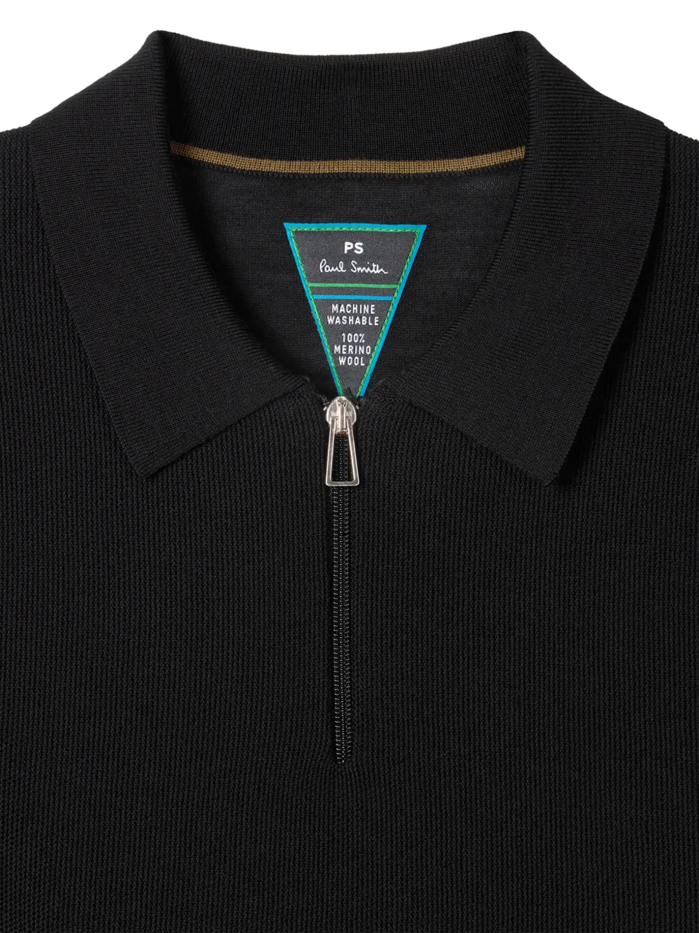 PS Paul Smith Poloshirt met rits Zwart
