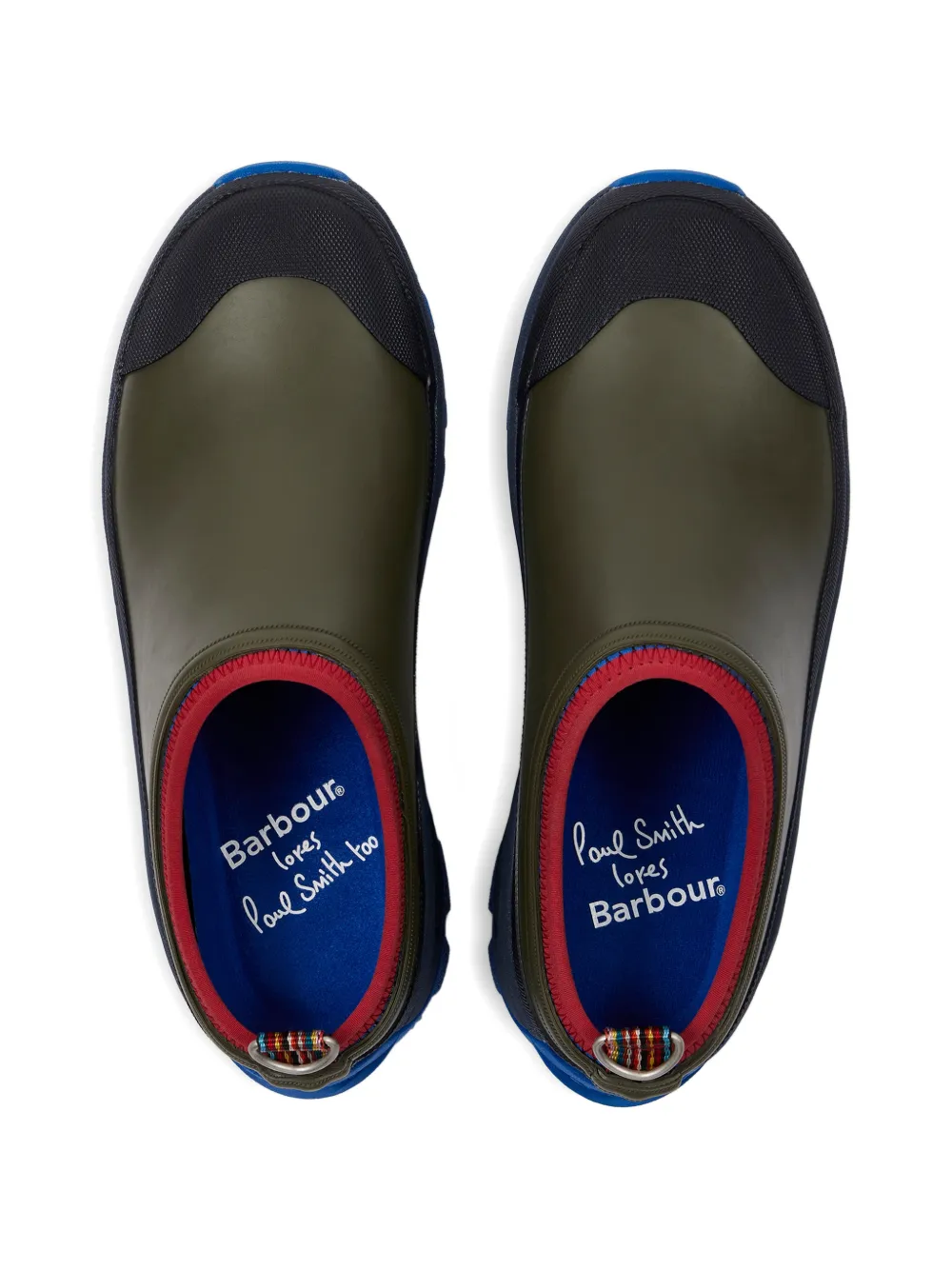 Paul Smith x Barbour klompen met vlakken Groen