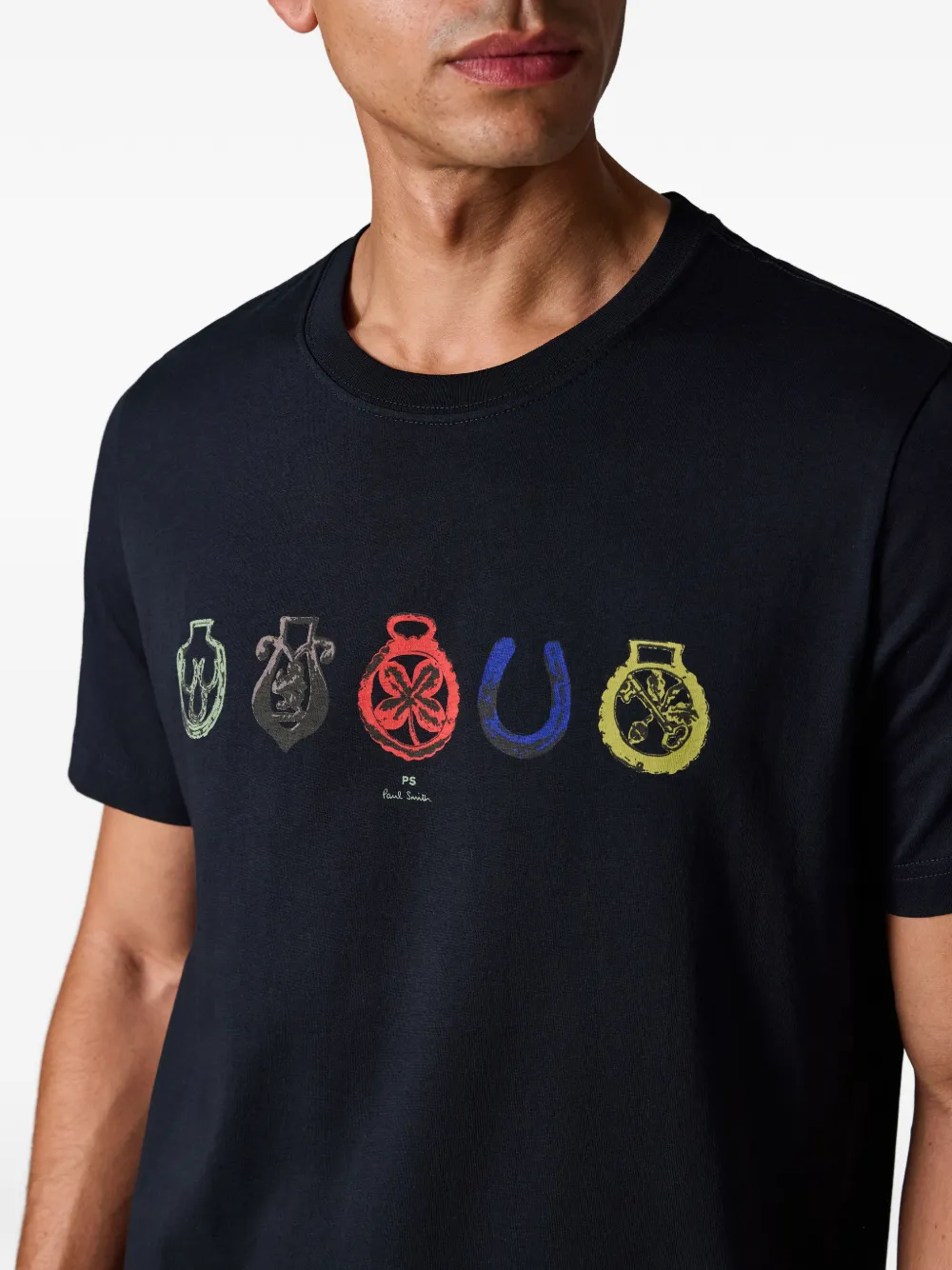 PS Paul Smith T-shirt met grafische print Blauw