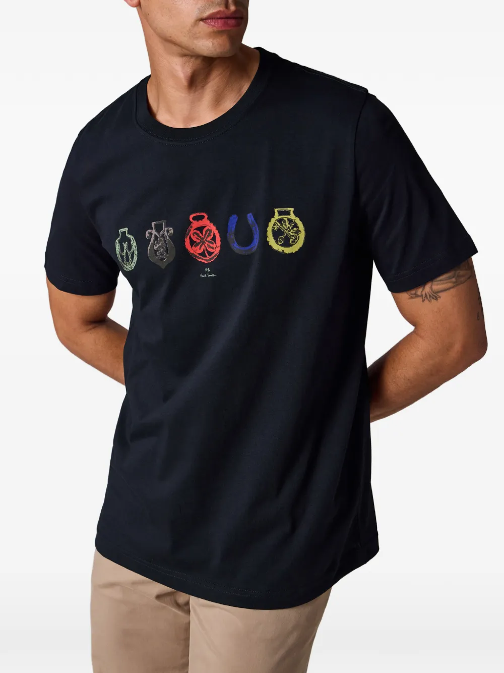 PS Paul Smith T-shirt met grafische print Blauw