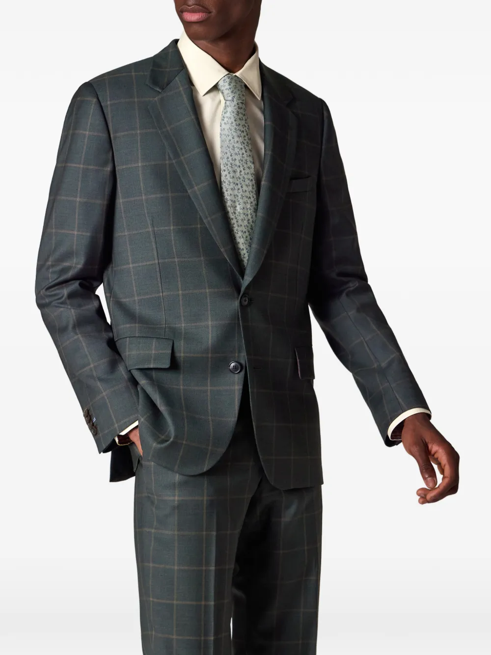  Paul Smith Checked Suit - Green 
