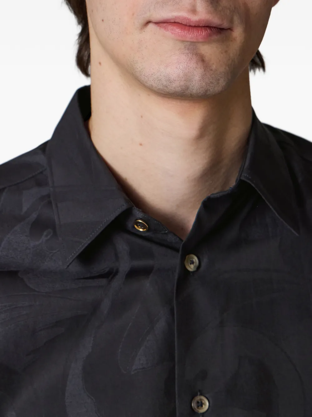  Paul Smith Swan Pattern Shirt - Grey 