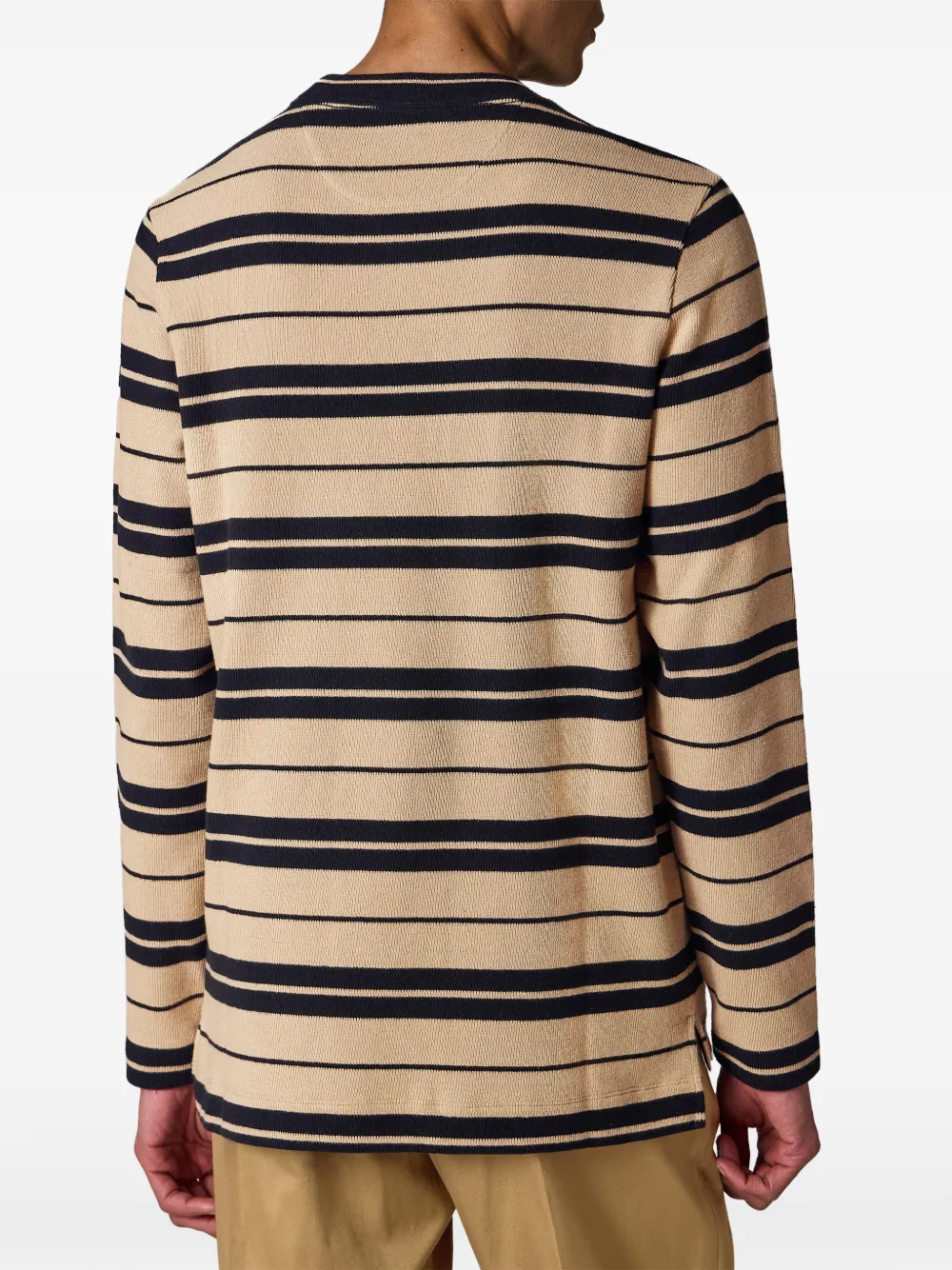 Paul Smith Gestreept T-shirt met lange mouwen Beige