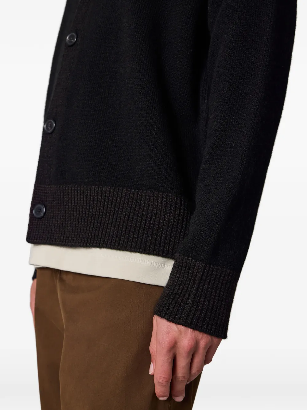 Paul Smith Vest met knopen en V-hals Zwart