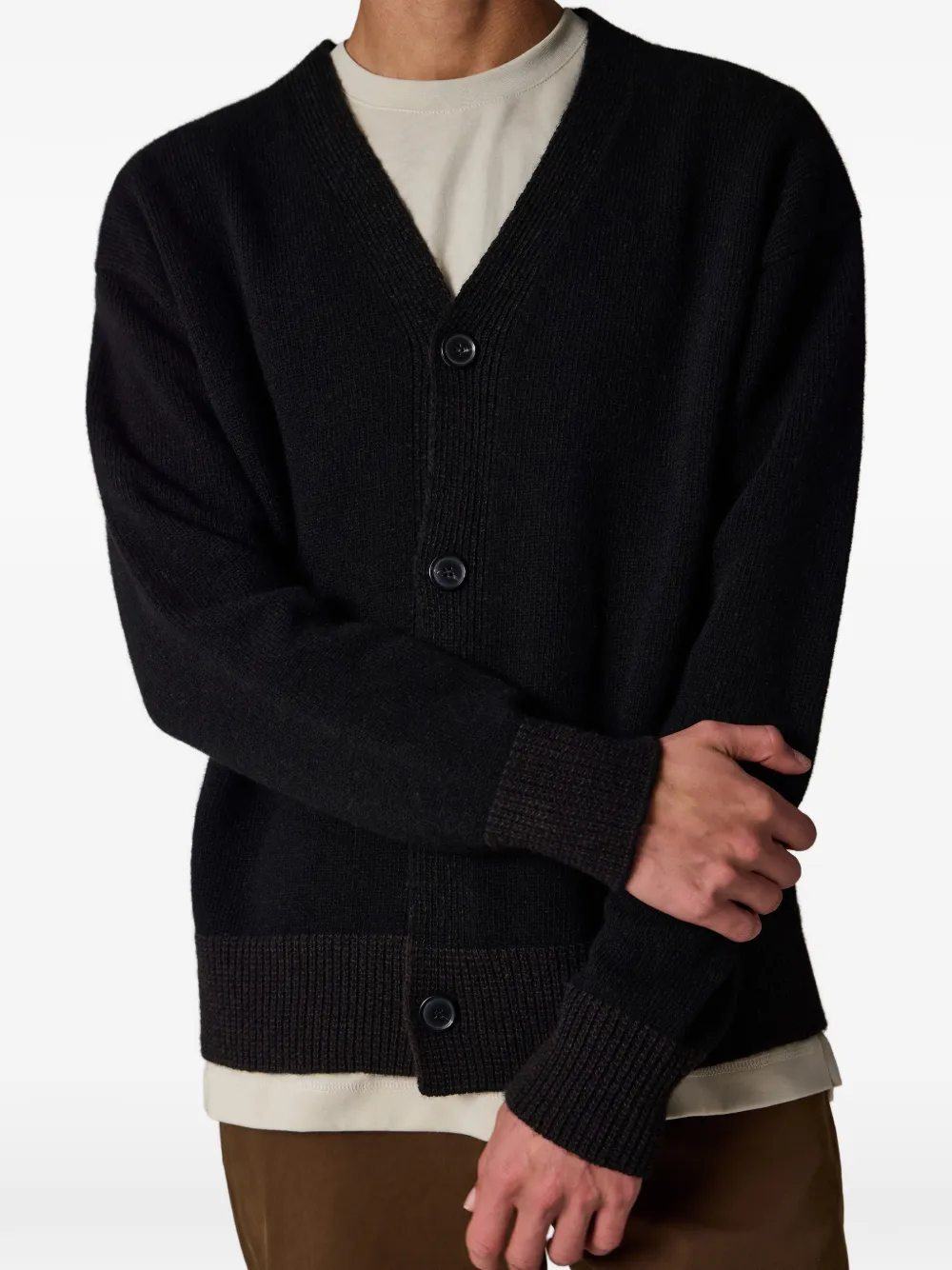  Paul Smith V-neck Buttoned Cardigan - Black 