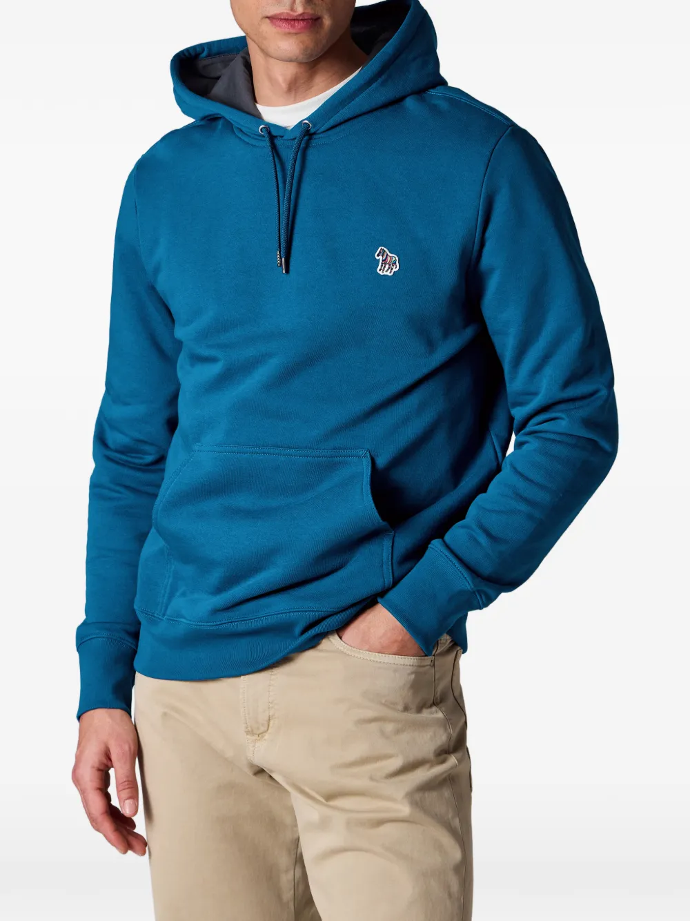  Ps Paul Smith Zebra-patch Hoodie - Blue 