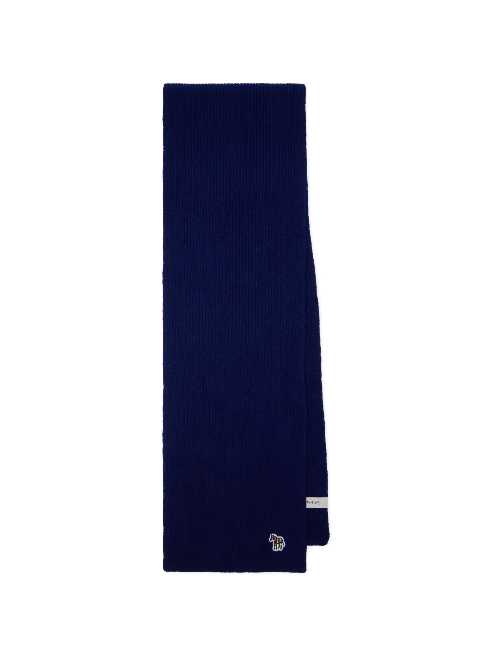 Paul Smith - Zebra-patch ribbed scarf - heren - lamswol - Eén