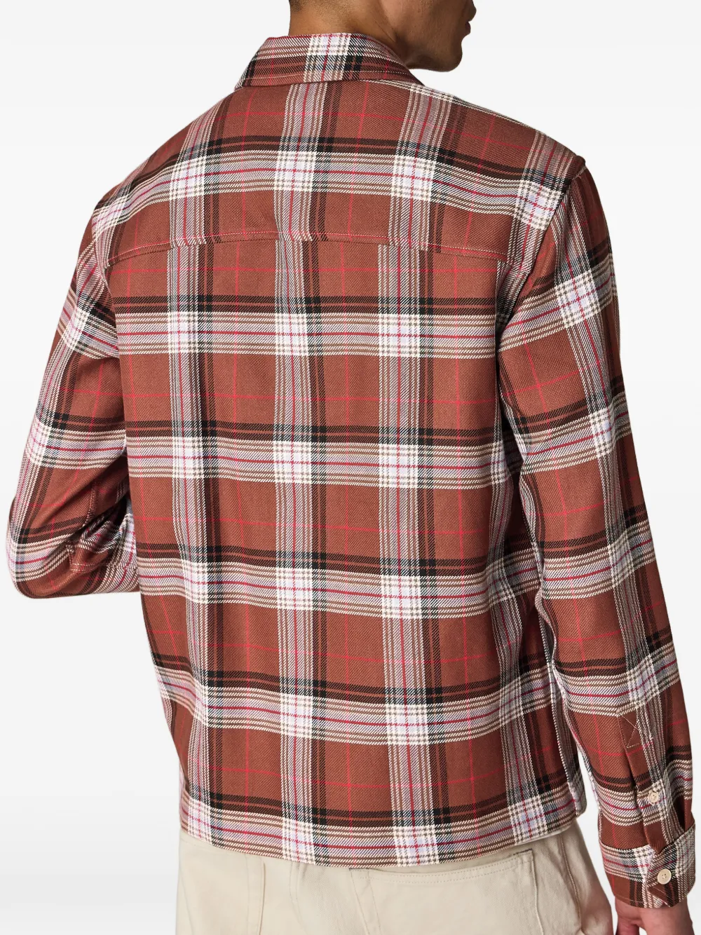 Zip-Up Checked Shirt