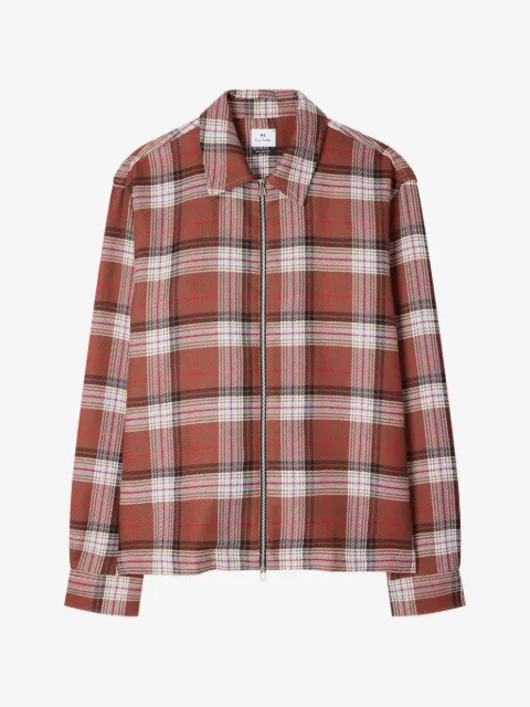 PS Paul Smith zip-up checked shirt