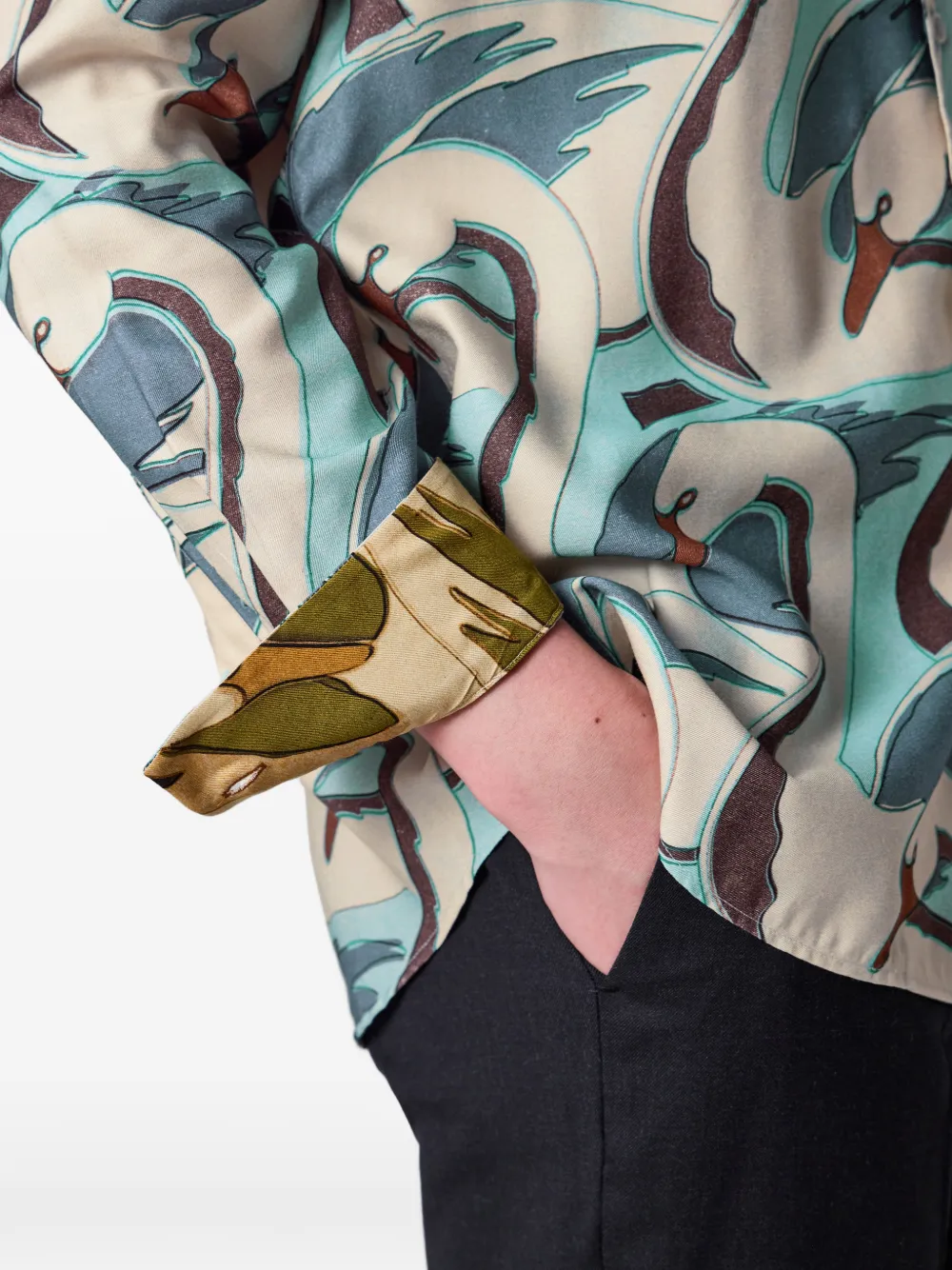 Paul Smith Swan overhemd met patroon Beige