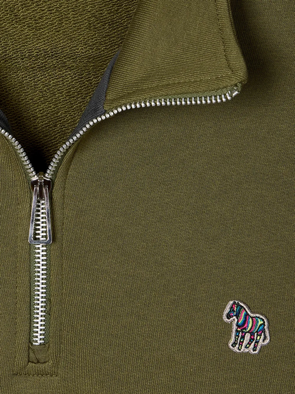 PS Paul Smith Sweater met Zebra-logo en rits Groen