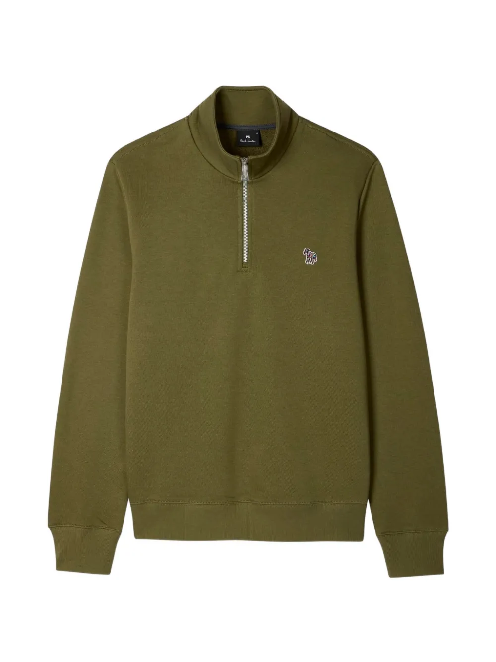 PS Paul Smith Sweater met Zebra-logo en rits Groen