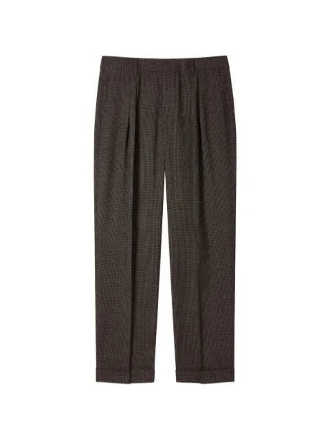 Paul Smith check two-ply merino pleated trousers