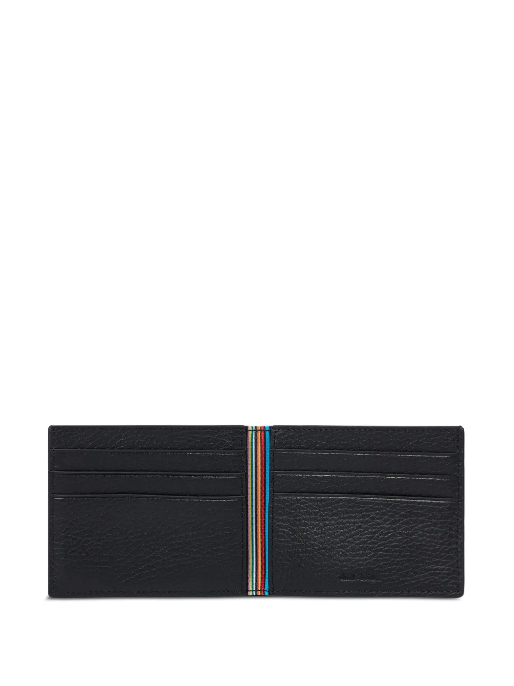 Paul Smith Signature Stripe portemonnee van bewerkt leer Zwart