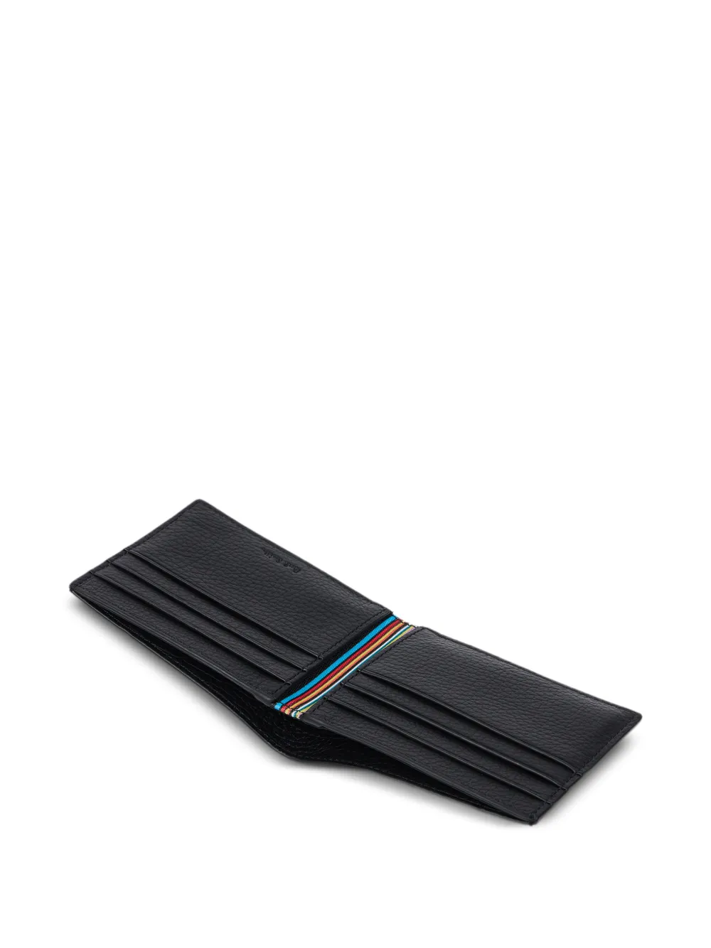 Paul Smith Signature Stripe portemonnee van bewerkt leer Zwart