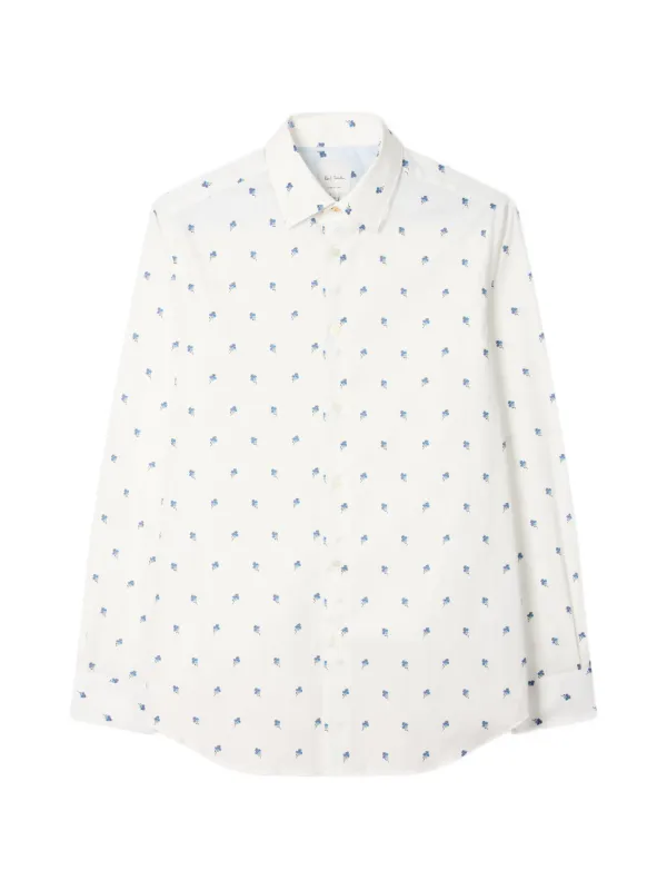 Paul Smith Tailored-fit 'ditsy Flower' Cotton Shirt in White