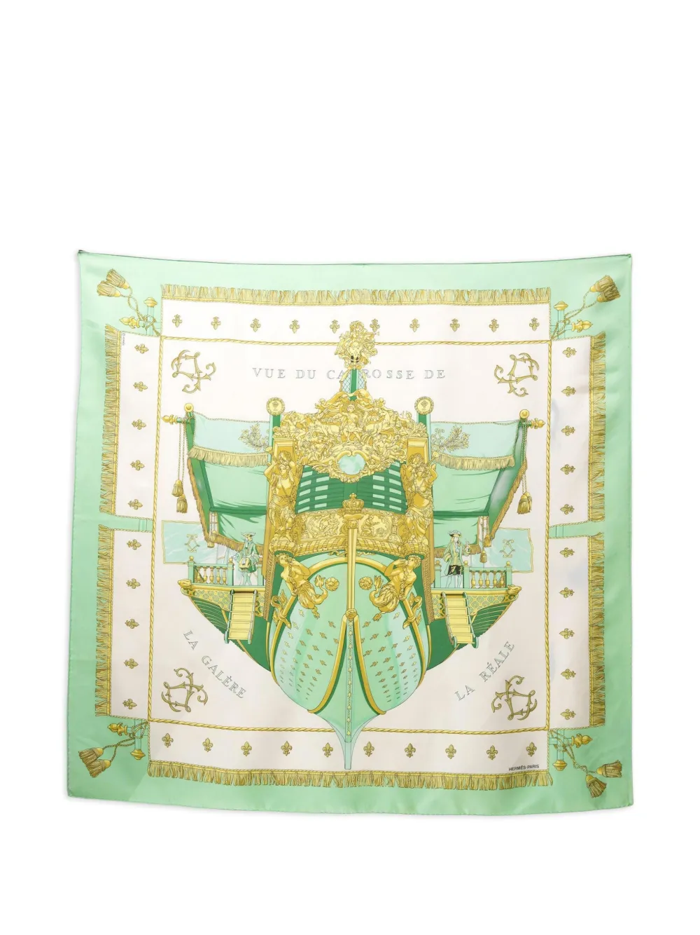 Hermès Pre-Owned 1992 graphic-print scarf - Toni neutri