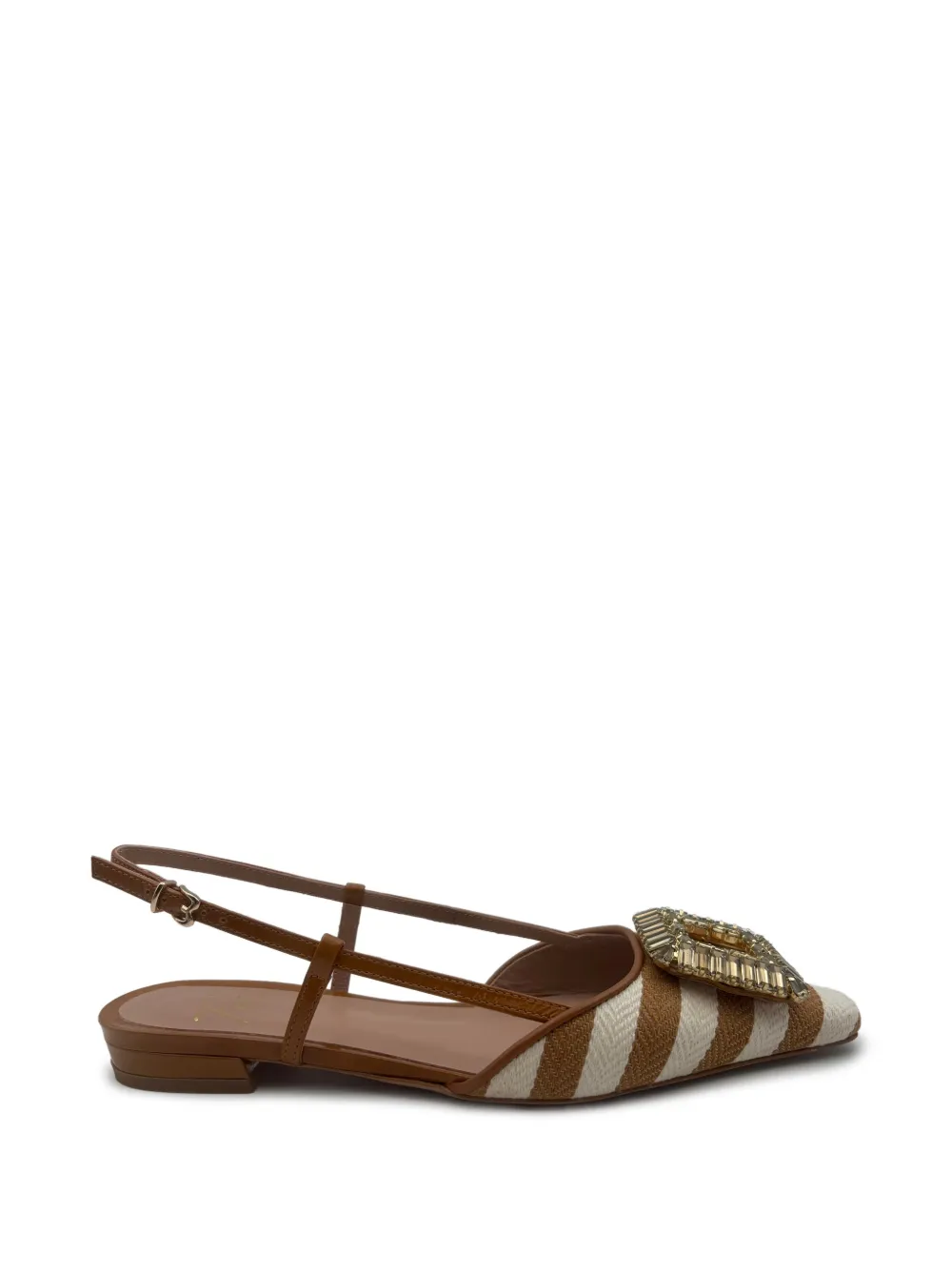 Roberto Festa Mimma striped toe-embellished flat pumps - Toni neutri