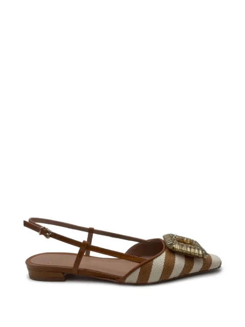 Roberto Festa Mimma striped toe-embellished flat pumps