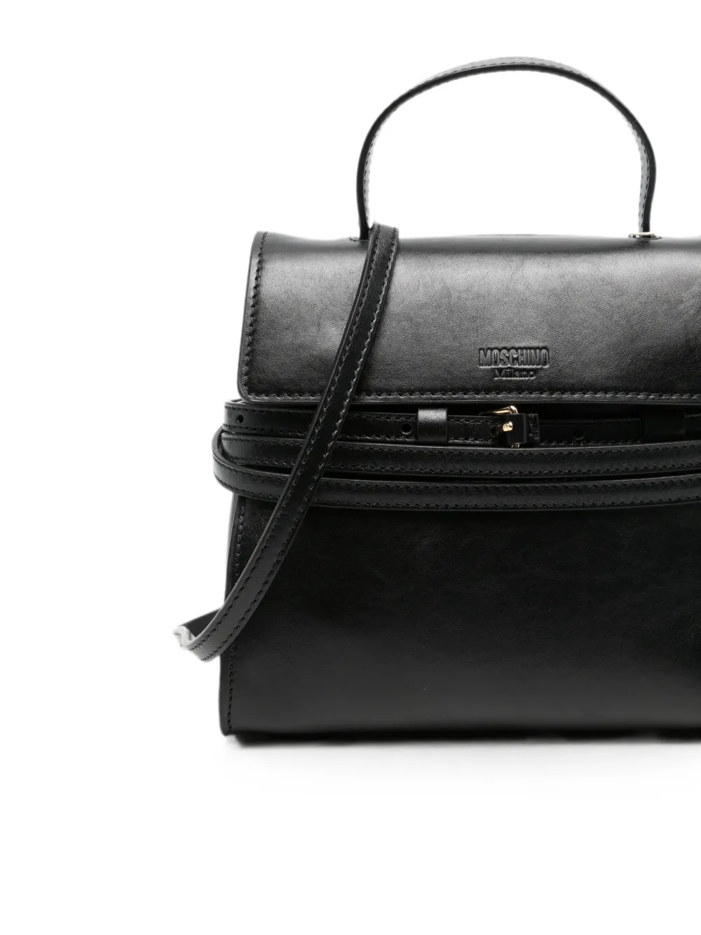 Moschino Kleine Tie Me shopper Zwart