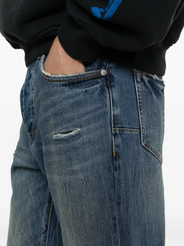 Purple Brand Distressed Bootcut Jeans | Blue | FARFETCH