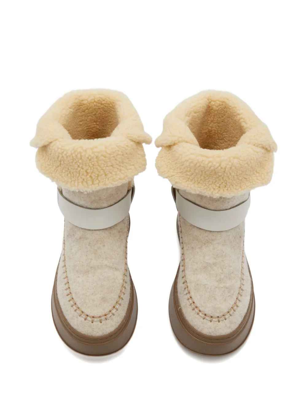 Odissì Suki vilten laarzen met harnas Beige