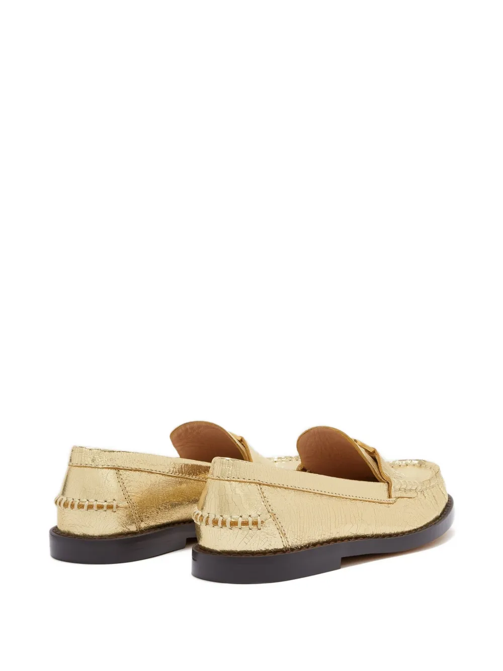 Odissì Kali decoratieve leren loafers Goud