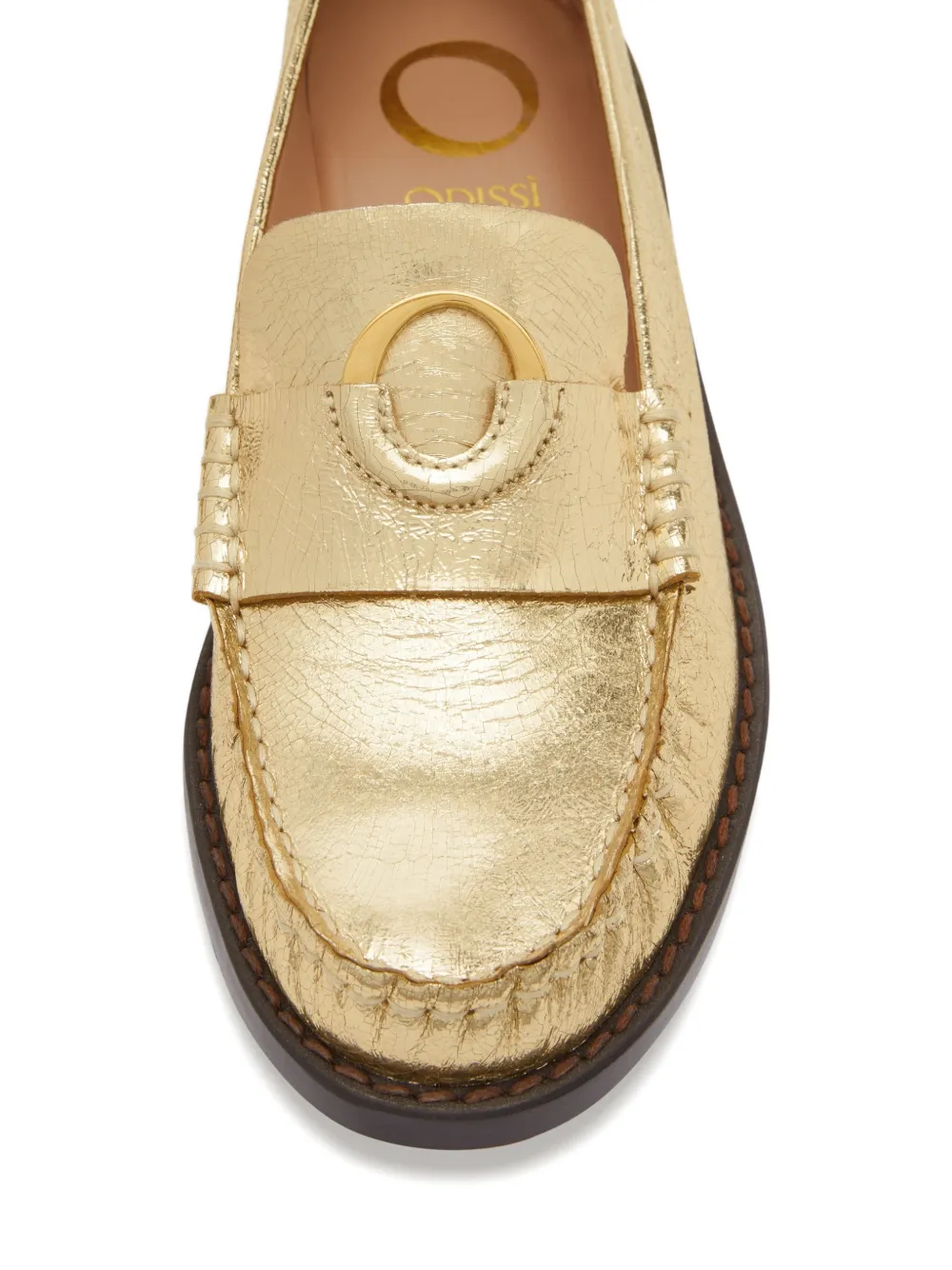 Odissì Kali decoratieve leren loafers Goud