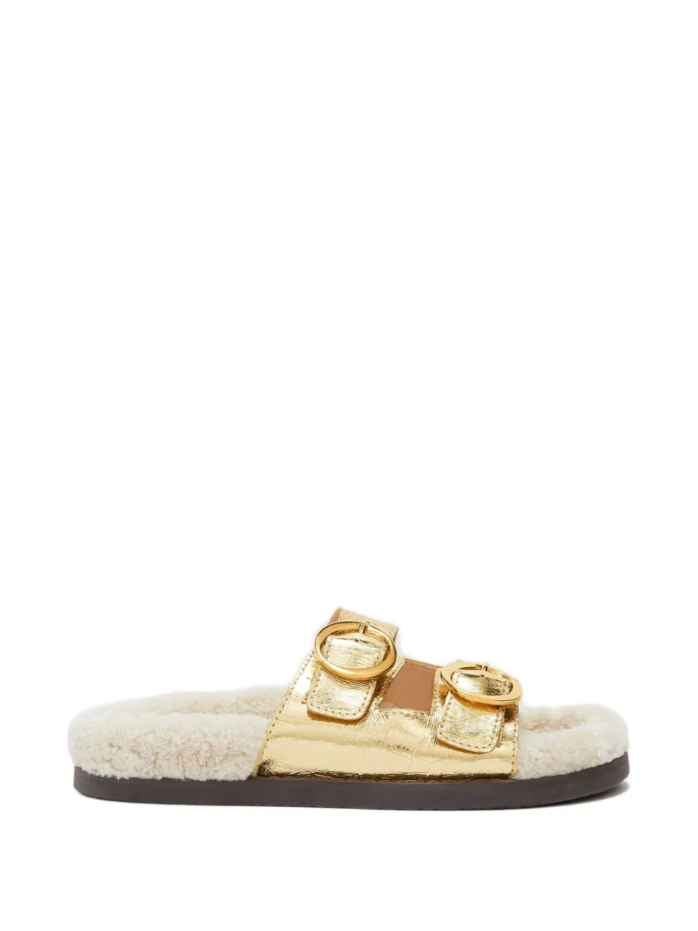 Odissì Yuki buckle leather sandal - Oro