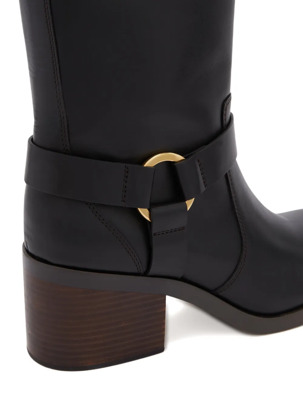 Odissì Hailey laarzen met harnas bandje Zwart